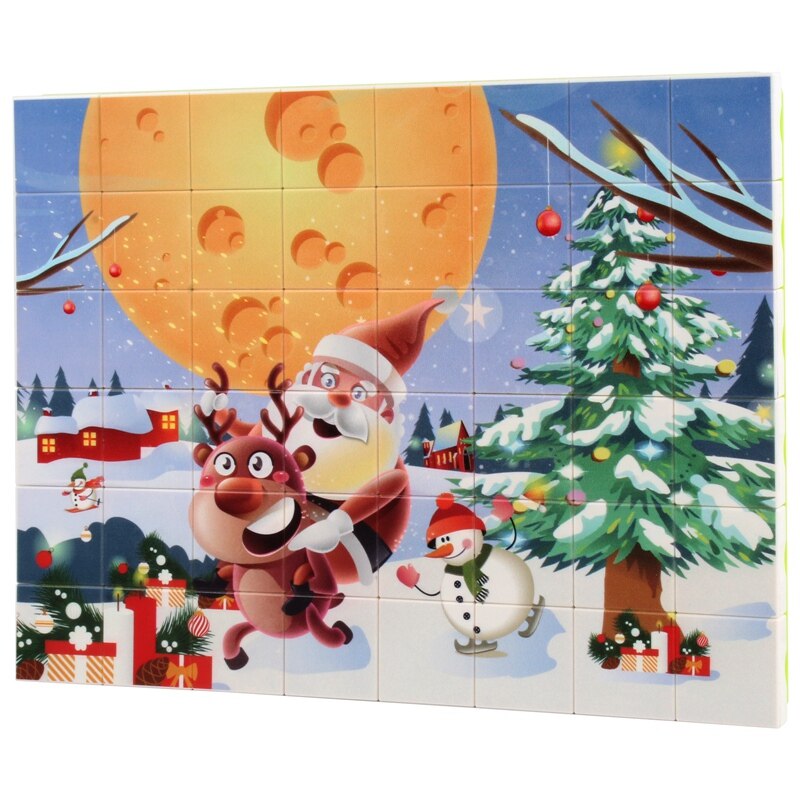 48Pcs 3D Jigsaw Cubes Puzzlesd Dier Plastic Bouwsteen Diy Embled Combinatie Puzzel Speelgoed