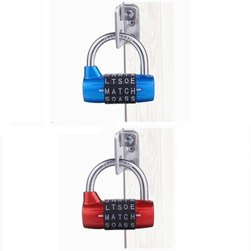 ABKT-5 Letter Zinc Alloy Combination Padlock Code Password Lock Door Cabinet Drawer Bike Motorcycle Student Locker Locks