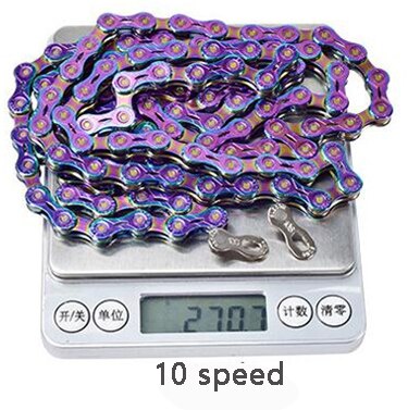 Bicycle chain Rainbow Mountain bike Road bike shifting chain 9/10/11/12 speed for M8000 M6000 M610 with missinglink: E 10speed Rainbow