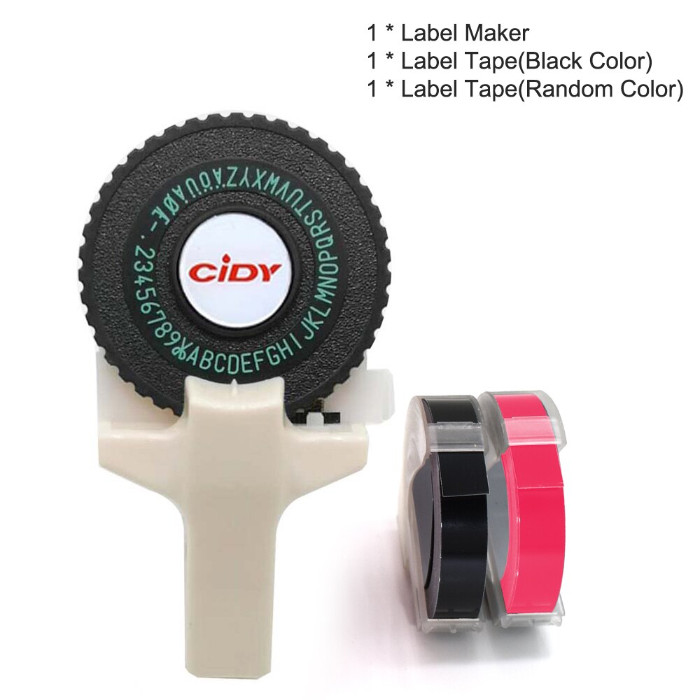 Etichettatrice manuale portatile fai da te 3D goffratura etichetta scrittore stampante macchina da scrivere con plastica PVC 9mm etichette nastri macchina per scrivere: bianca