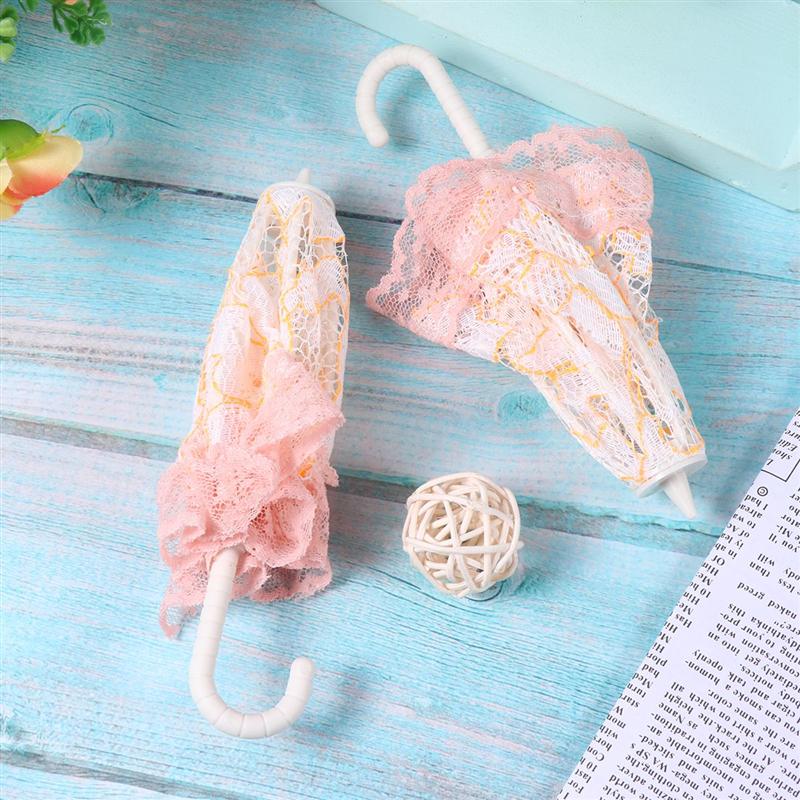 5 stuks mini-paraplu's, miniatuur kantparasol, knutselwerkjes, doe-het-zelfversiering voor een minihuisje (willekeurig patroon en kleur)