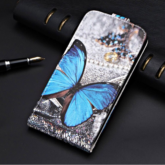 Leather Vintage Flip Case For Samsung Galaxy J3 ) J310 J320 Cover PU Leather Plain Cute Phone Bag Fundas: butterfly