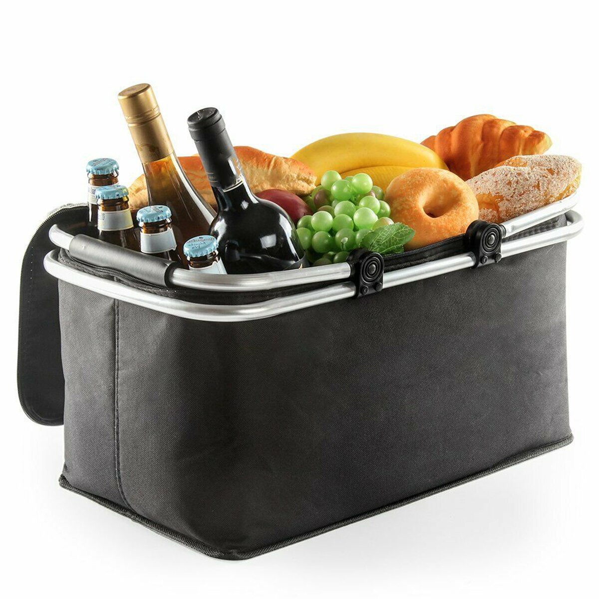 30L Falten Picknick Camping Korb Isoliert Einkaufen Kühler Hause Lagerung Korb Korb Korb Tasche Kasten draussen Picknick Taschen