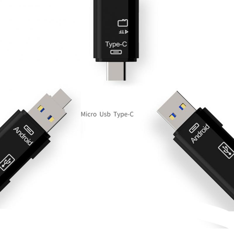 2pcs Usb2.1 Card Reader High Speed SD TF Micro SD Card Reader Type C USB C Micro USB Memory OTG Card Reader For Laptop Computer