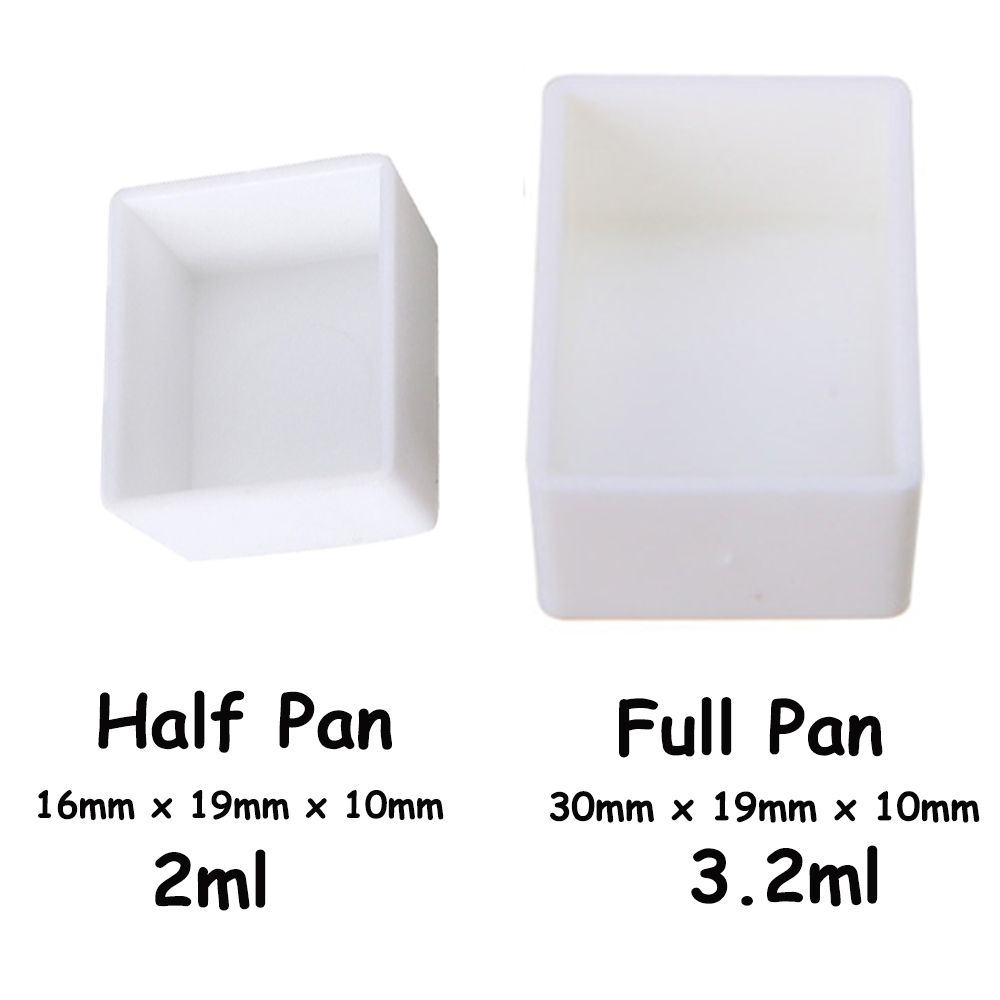 6/12/24/48pcs 2ml Kunstenaars Plastic Halve Pannen Aquarel Verf Raster Kunst levert Verf Palet Schilderen Leveringen