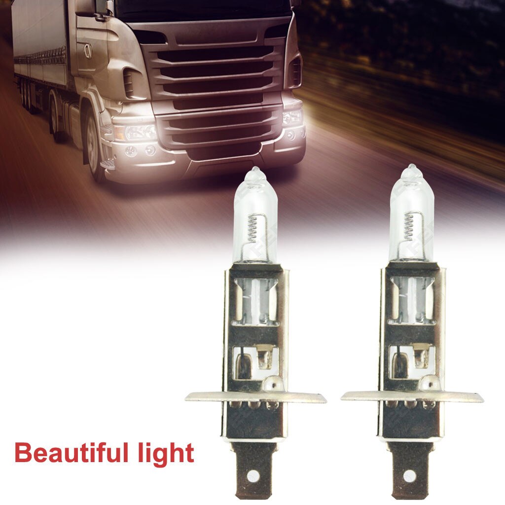 2PCS H1 Car Headlight Bulbs 3000k 100w Xenon Gas Halogen Car Headlights White Light Lamp Bus 24v Truck Car Bulb: Default Title