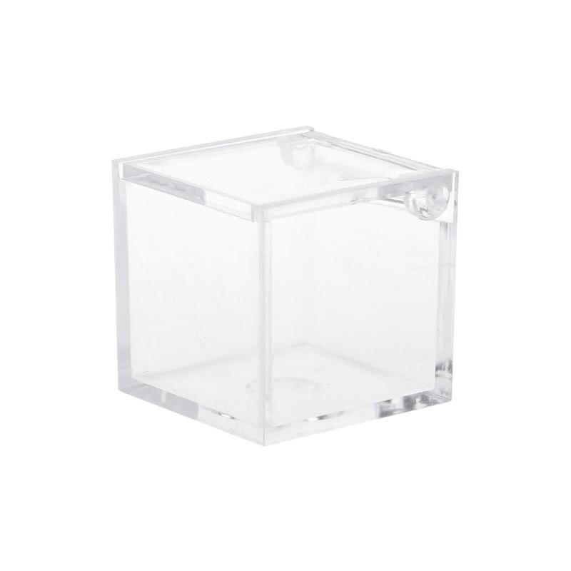 Transparent Cube Wedding Favor Candy Box Plastic Transparent Clear Boxes Christmas Baby Shower: 4.5x4.5cm