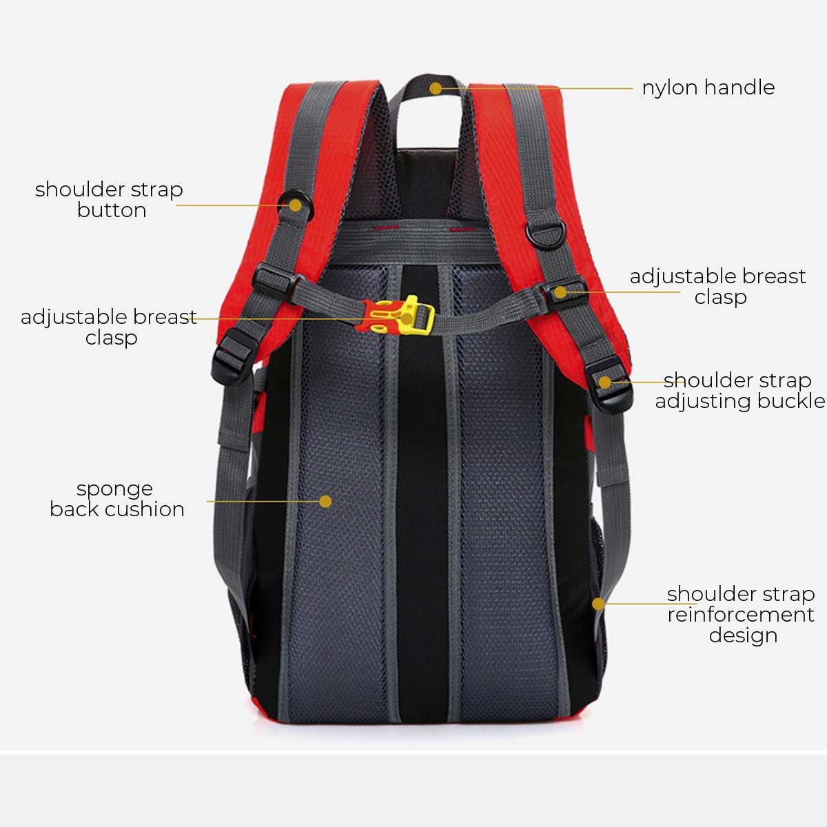 50L Usb Charging Travel Backpacks Waterproof Sports Backpack Hiking Backpack Mountaineering Camping Shoulder Bags