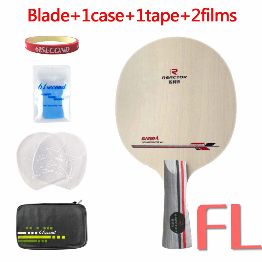 Table tennis racket Reactor DJ200 table tennis blade with 2Pieces Sanwei T88-III Corbor Table Tennis pingpong rubber: DJ200 FL FM