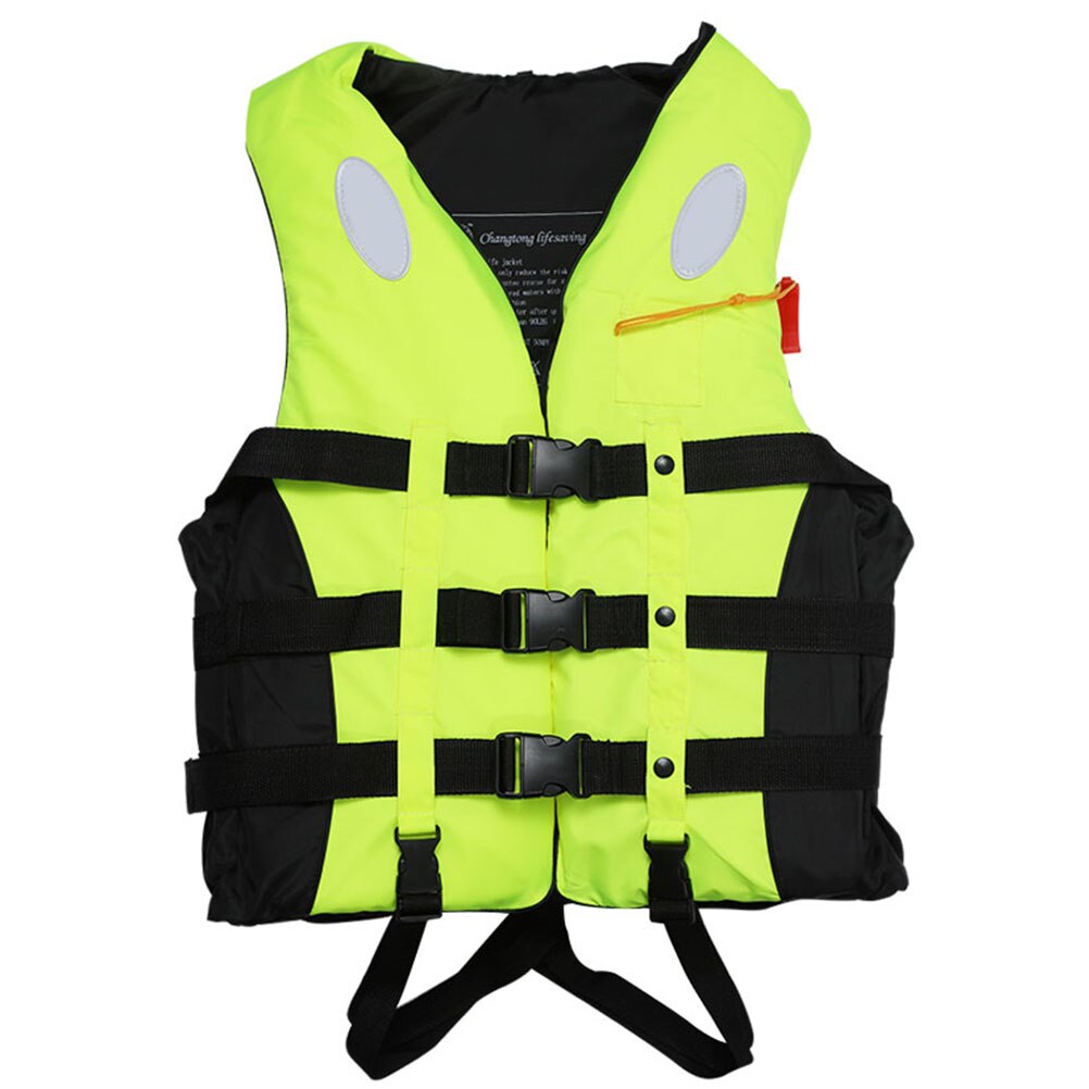 Fishing Vest Coat Outdoor Adjustable Unisex Safety Waterproof Floating EPE Jacket Life Saving Sport Swimming Boat Fluorescent#40: Green / S