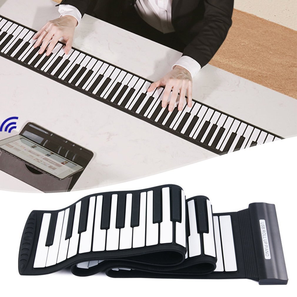 Multi Style Portable 88 Keys Flexible Silicone Roll Up Piano Folding Electronic Keyboard for Children Student