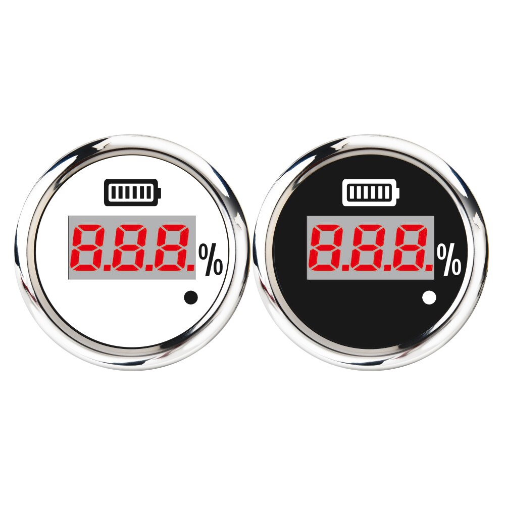 52mm ampèremeter, waterdichte digitale ampèremeter voor auto, boot, motor, motorfiets, ampèremeter, 316 roestvrijstalen ampèremeters