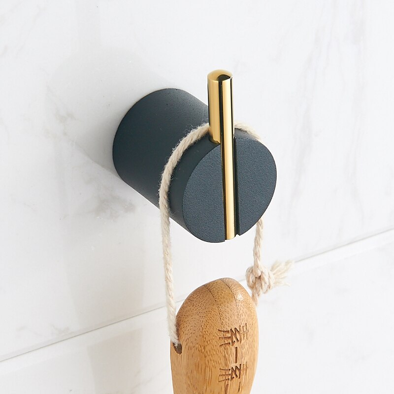 Accessoires de salle de bain en cuivre doré | Porte-serviettes 60cm porte-serviettes mural de bain-douche, ensemble de porte-savon en céramique