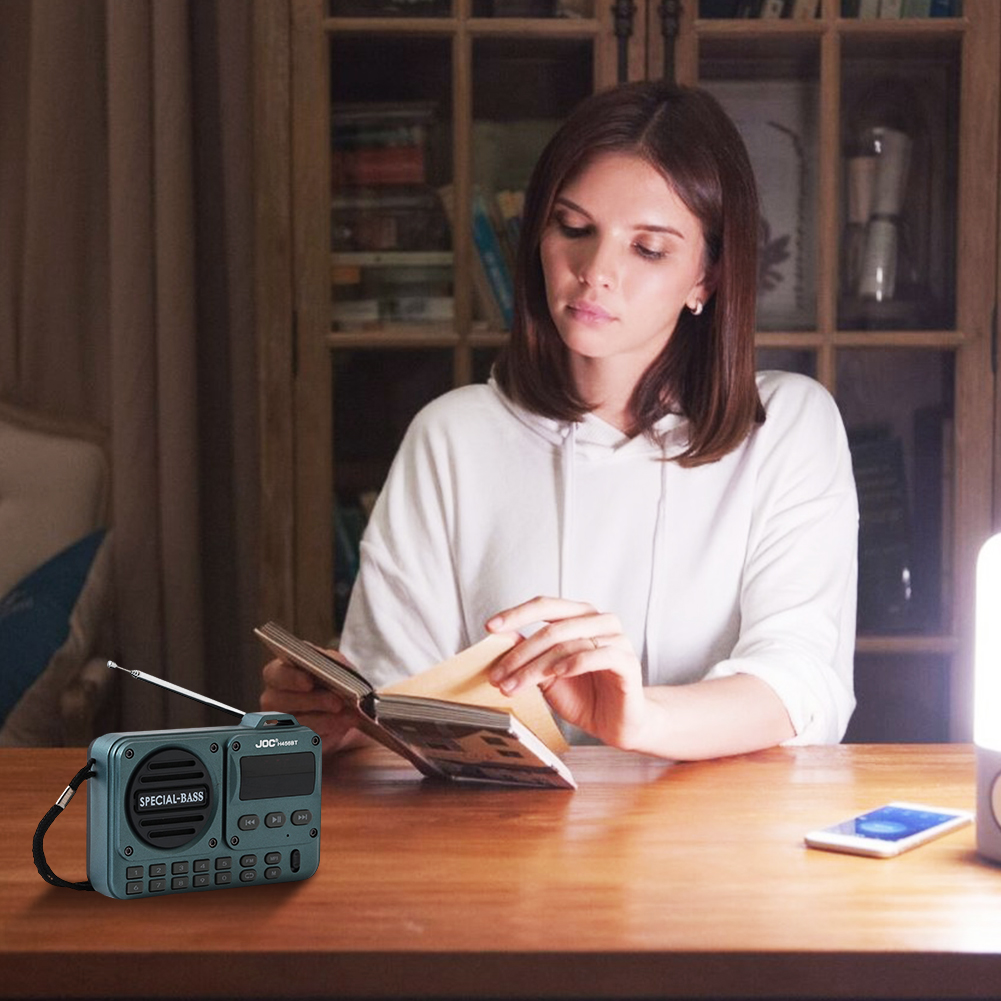 Portable Digital FM Radio Rechargeable Digital Radio Recorder with LED Display BT 5.4 Radio Speaker for Seniors Elderly