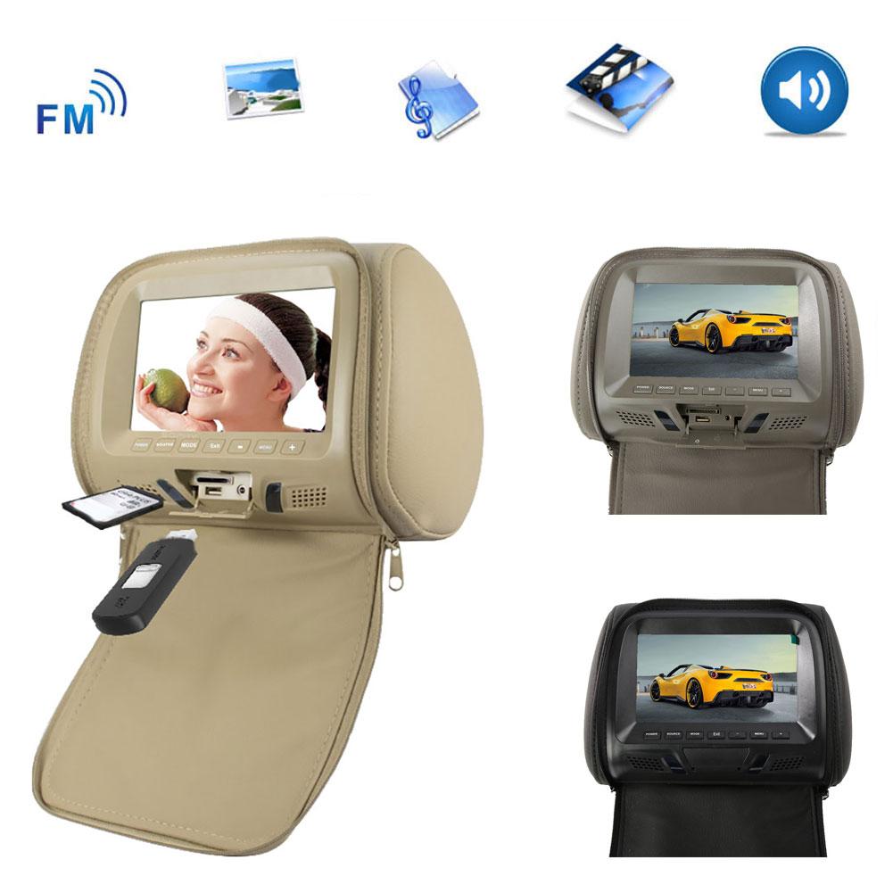 Universal 7 Inch Car Headrest Monitor Rear Seat Entertainment Multimedias Player Rear Seat Entertainment Multimedias Player Rear