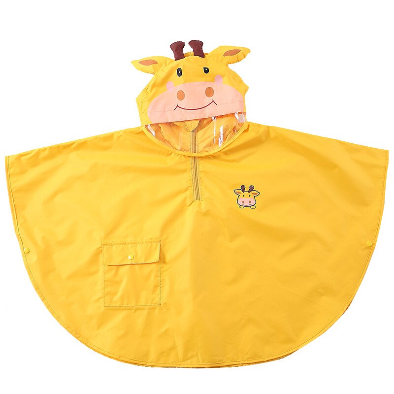 Poncho impermeable para niños y niñas, ropa de lluvia tipo capa, impermeable, de animales, Poncho: yellow / Height 85-105 cm