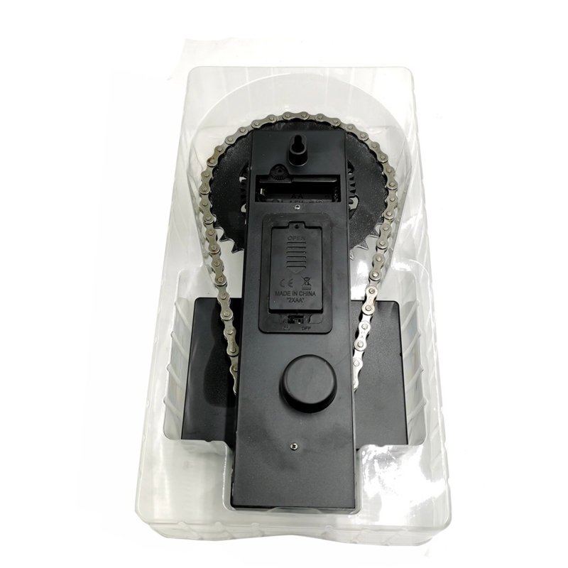 Vintage Desk Clock Antique Gear Iron Timing Chain Shaped Battery Operated Tabletop Clock Rustic Farmhouse Living Room