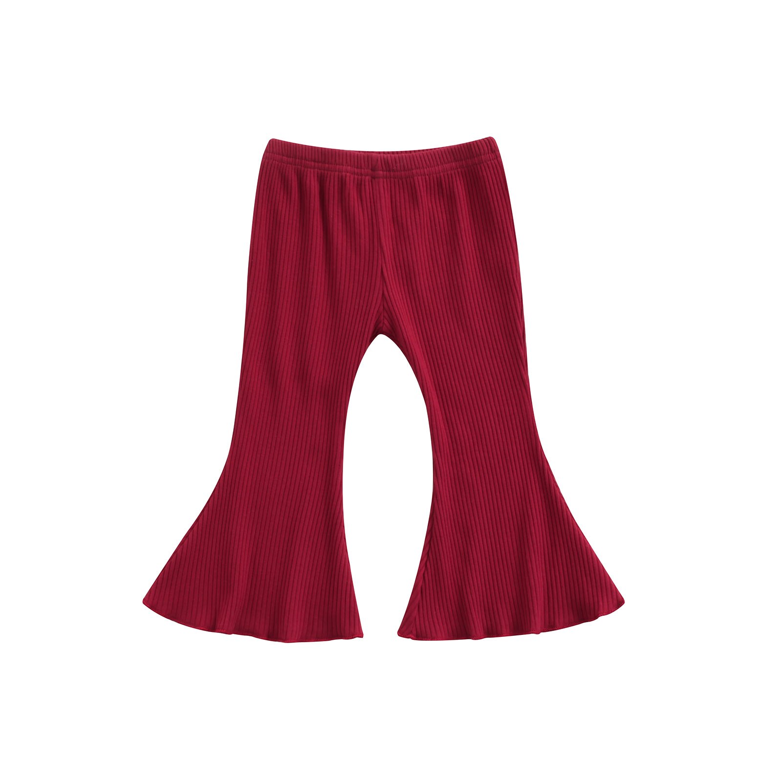 3-24m infantil bebê meninas roupas casuais calças da criança meninas cor sólida elástico cintura queimado 4 cores: Vermelho / 24 m