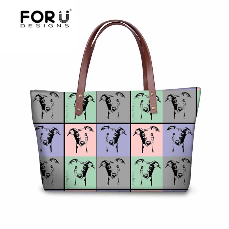 FORUDESIGNS Greyhound Hond Printing Schoudertassen voor Vrouwelijke Luxe Handtassen Vrouwen Tassen Handtassen: YQ1808AL