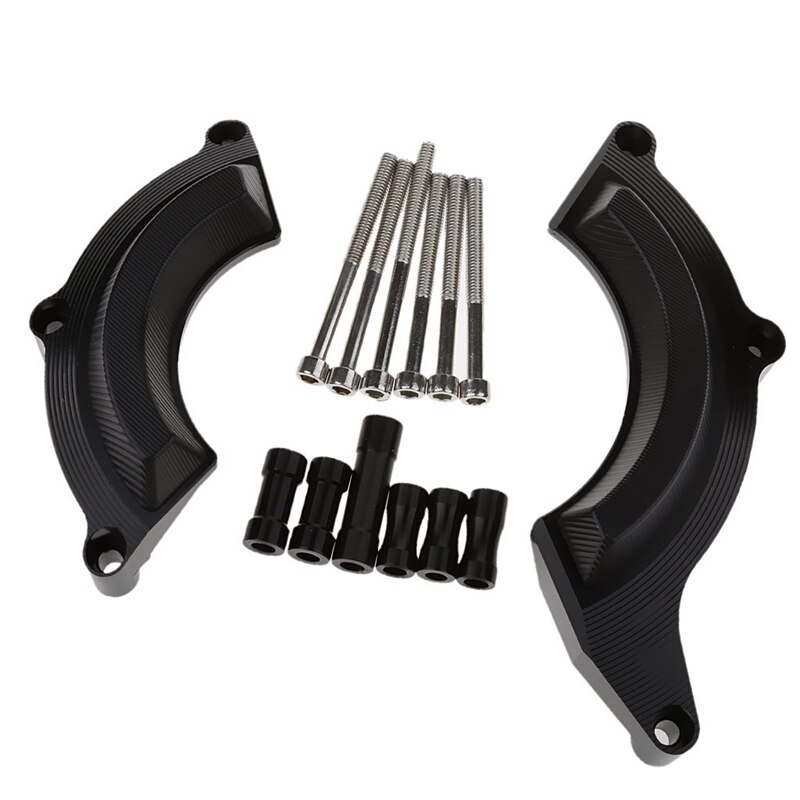 Motorcycle Engine Guard Left Right Engine Cover Crash Protector Pads For Kawasaki Z900 (Black): Default Title