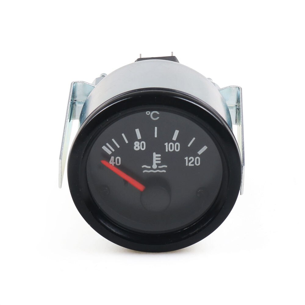 2" 52mm Car Water Temp Gauge 40-120 Celsius Pointer 12V Water Temperature Temp Gauge Yellow Light Car Meter Without Sensor