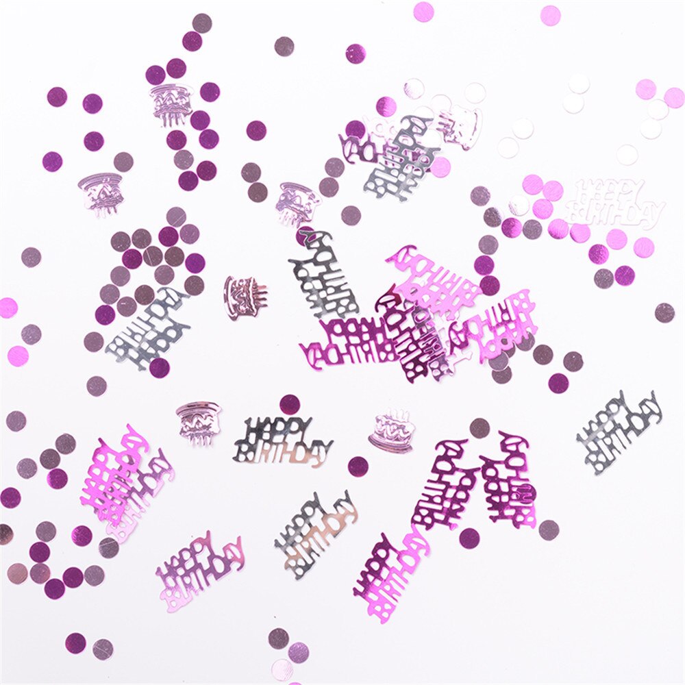 Pink Happy Birthday Cake Dots Confetti Sequins Glitter No Hole Embellishment