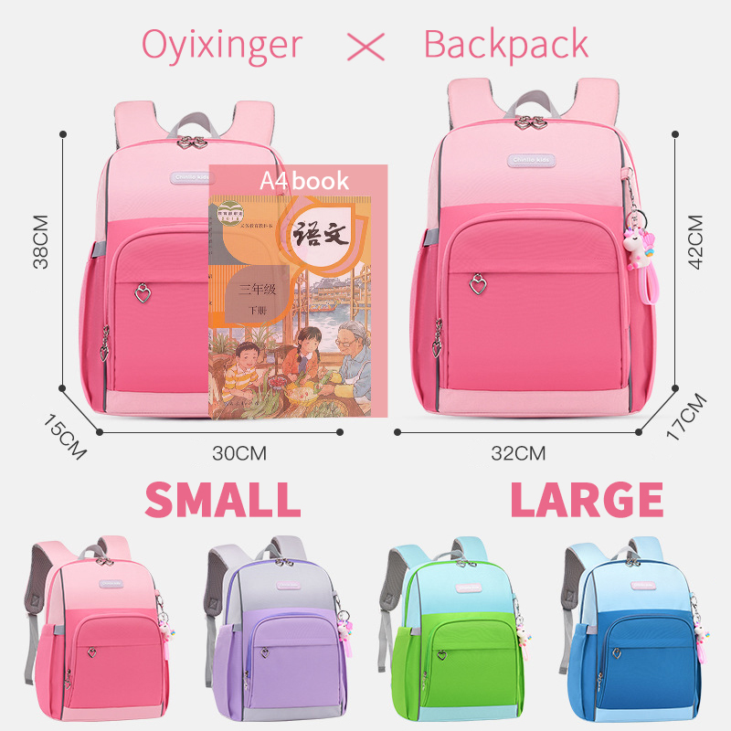 OYIXINGER Nylon Rucksack Atmungs Schul Für Primäbetreffend Studenten freundlicher Wasserdichte Junge Für Teenager Mädchen Patchwork Rucksack