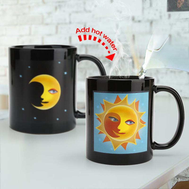 Coffee Mugs Water Cups Tea Mug Sun And Moon Color Changing Ceramic Mugs Milk Juice Cup Kitchen Drinkware
