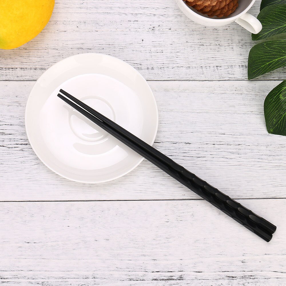 Japanske spisepinde skridsikker holdbar legering bærbare sushi chop sticks sæt kinesisk spisepinde elev #a