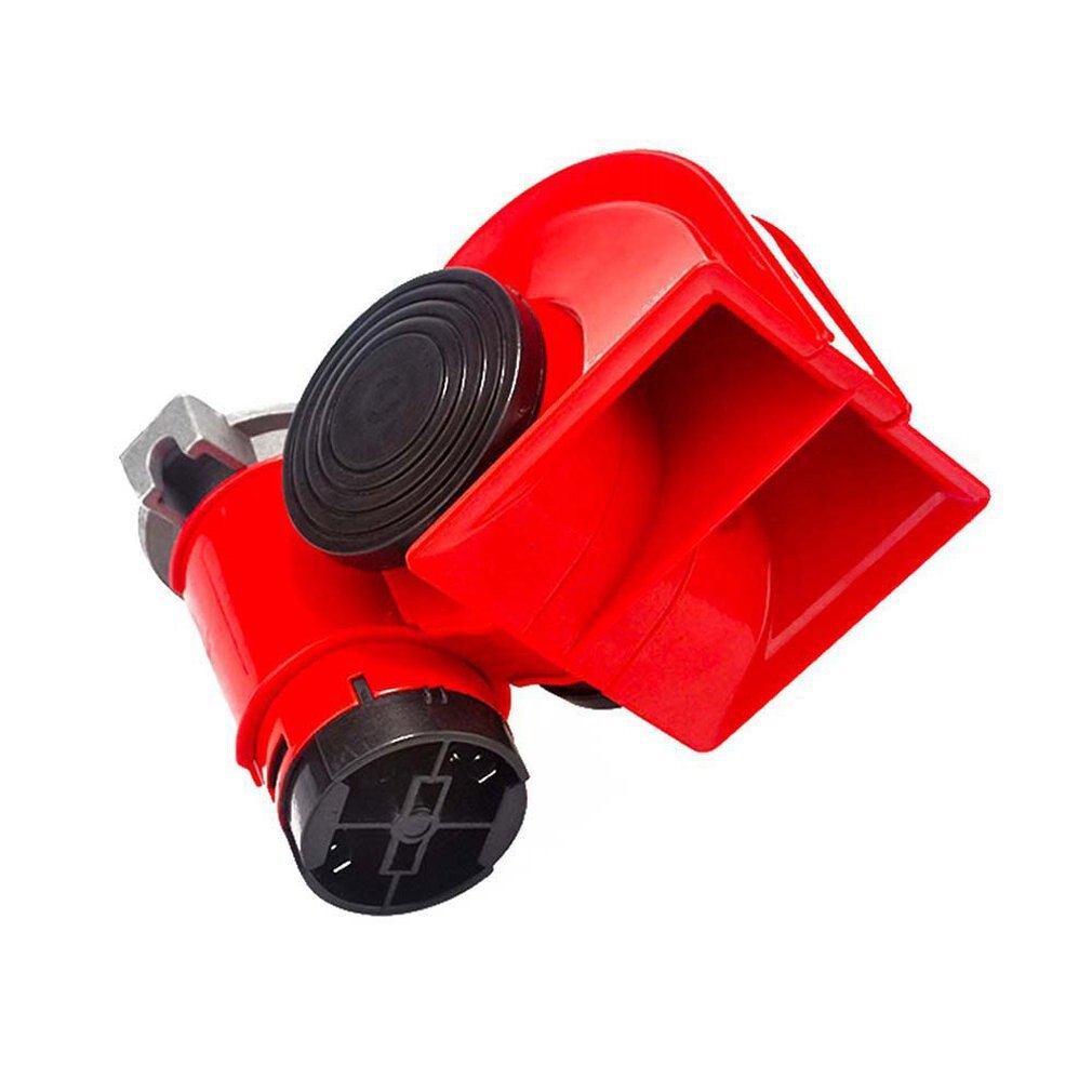 Loud Dual-tone Snail Horn Universal Electric Air Horn Car Auto Horn Integrated Helicoid Air Loud Horn: 12V / Black