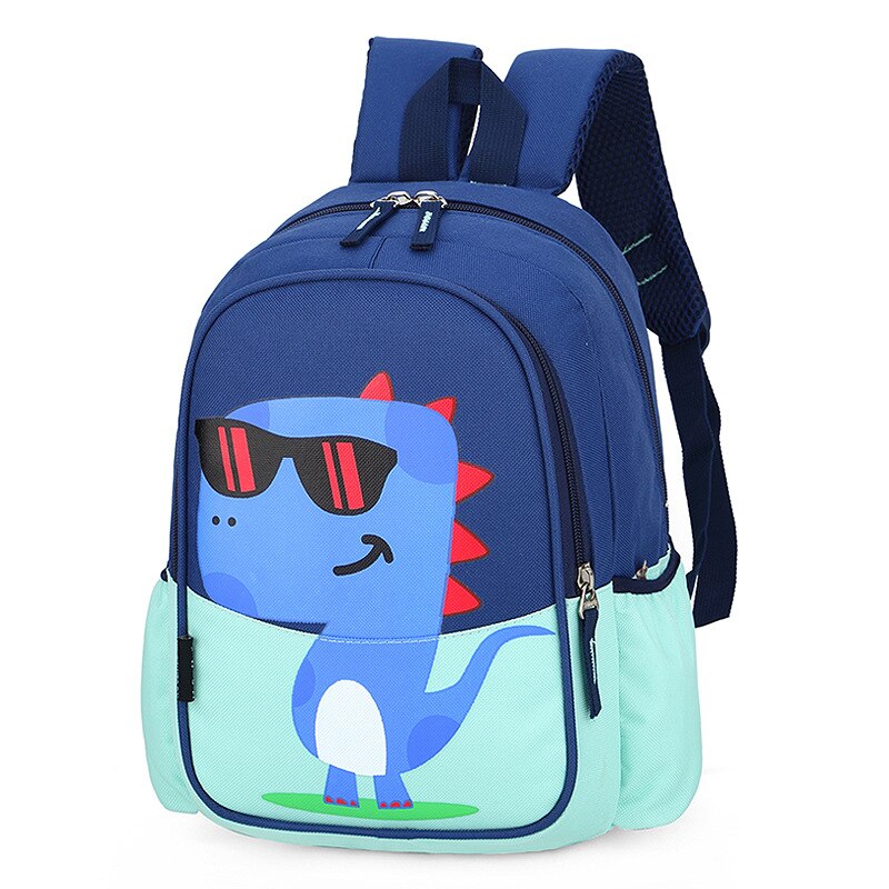 peuter kinderen jongen rugzak leuke cartoon dinosaurus waterdichte nylon schooltas mode schoudertas: Groen