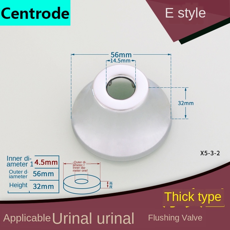 1/2Zoll Einlass Zauberstab wasserhahn ecke ventil laus abdeckung 1 zoll urinal spülen ventil ablauf rohr edelstahl dekorative abdeckung: E