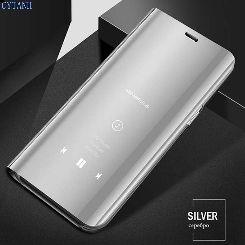 Samsung A52 przypadki inteligentne lustro odwróć magnetyczny stojak książka telefon pokrywa dla Samsung Galaxy Sam Sung A 52 52a 6.5 &#39;&#39;zderzak Coques: Silver / for samsung a52 5G
