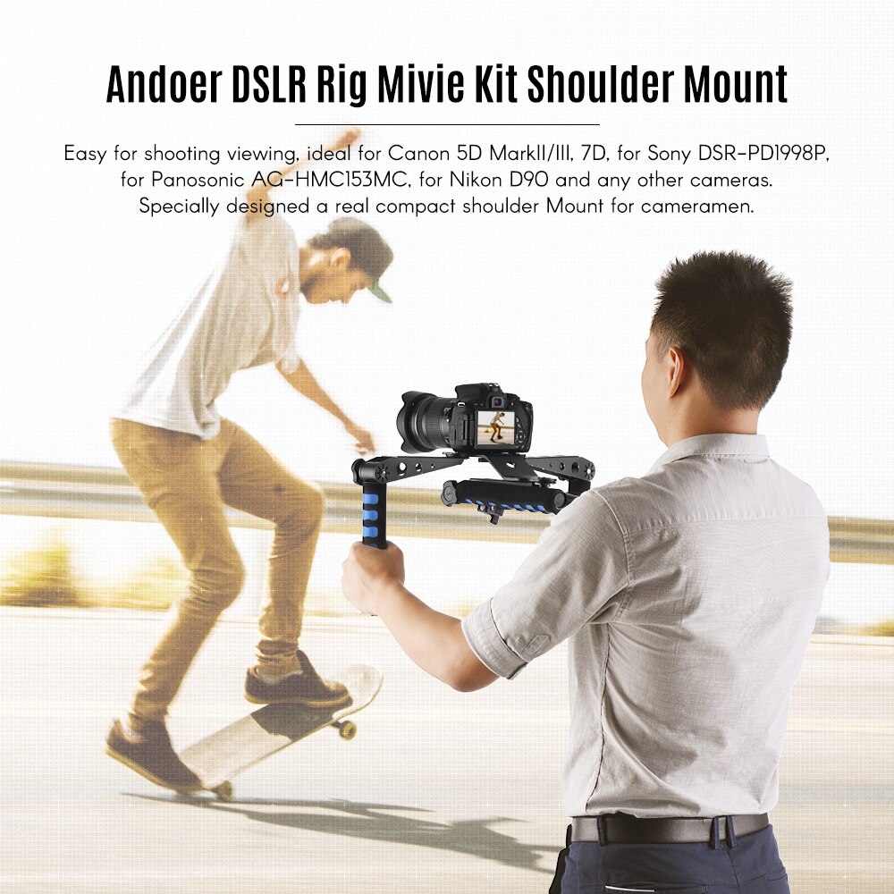 Handeled Dslr Rig Andoer Foldable DSLR Camera Handheld Grip Shoulder... – Vicedeal