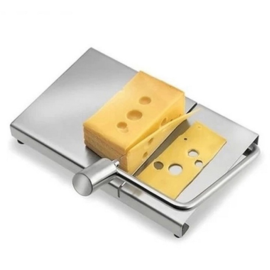 1pc osteskærer wire cutter 5 stk wire ost skære kniv værktøjer serveringsbræt rustfrit stål hårdt semi hårdt ost smør