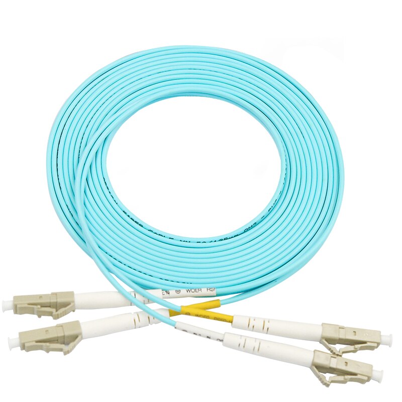 LC UPC TO LC UPC 10Gbps OM3 MM 50/125 Multi Mode Optical Fiber Patch Cord 2.0mm Duplex