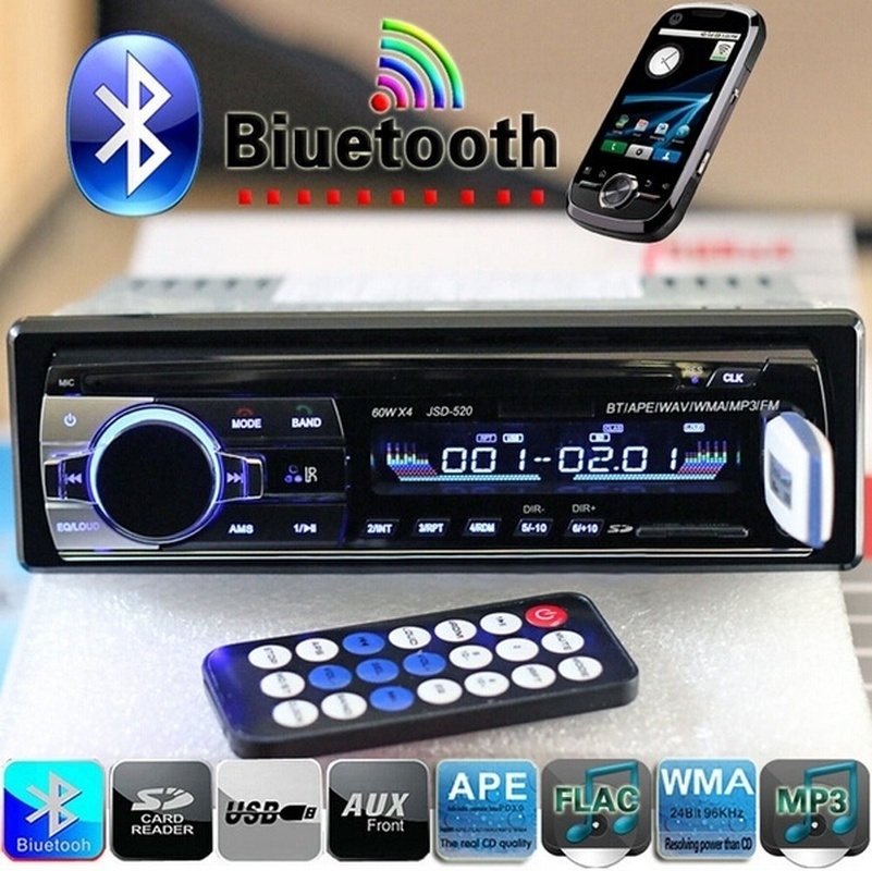 Car Radio Stereo Audio MP3 Player 12V In-dash Single 1 Din FM Receiver Aux Receiver USB Remote Control Autoradio