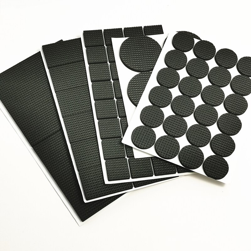 Självhäftande gummi anti-slip rep diy resistenta möbler fötter golvskydd pads bordsben pallar stolar mattor