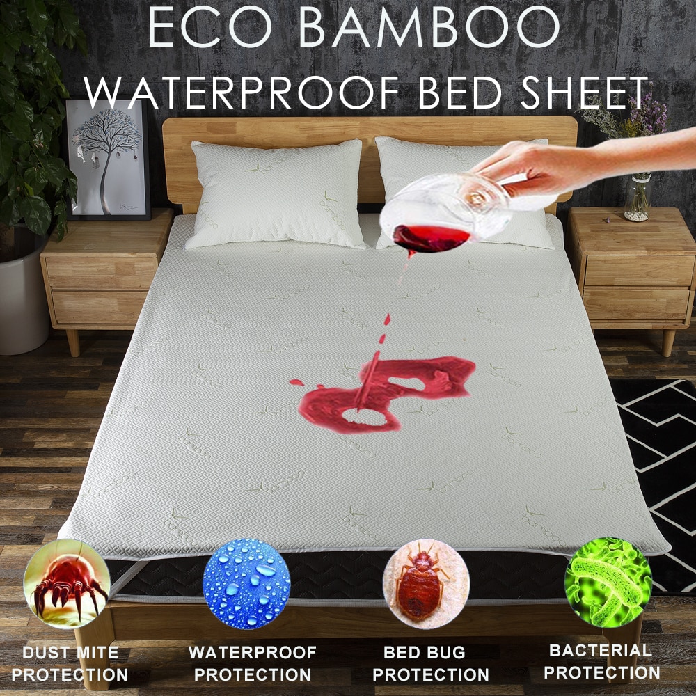 Lfh Bamboe Waterdicht Laken Waterdicht Vel Matrashoes Met Band Bedbug Proof Sheet Protector Bed Covers Voor Pad