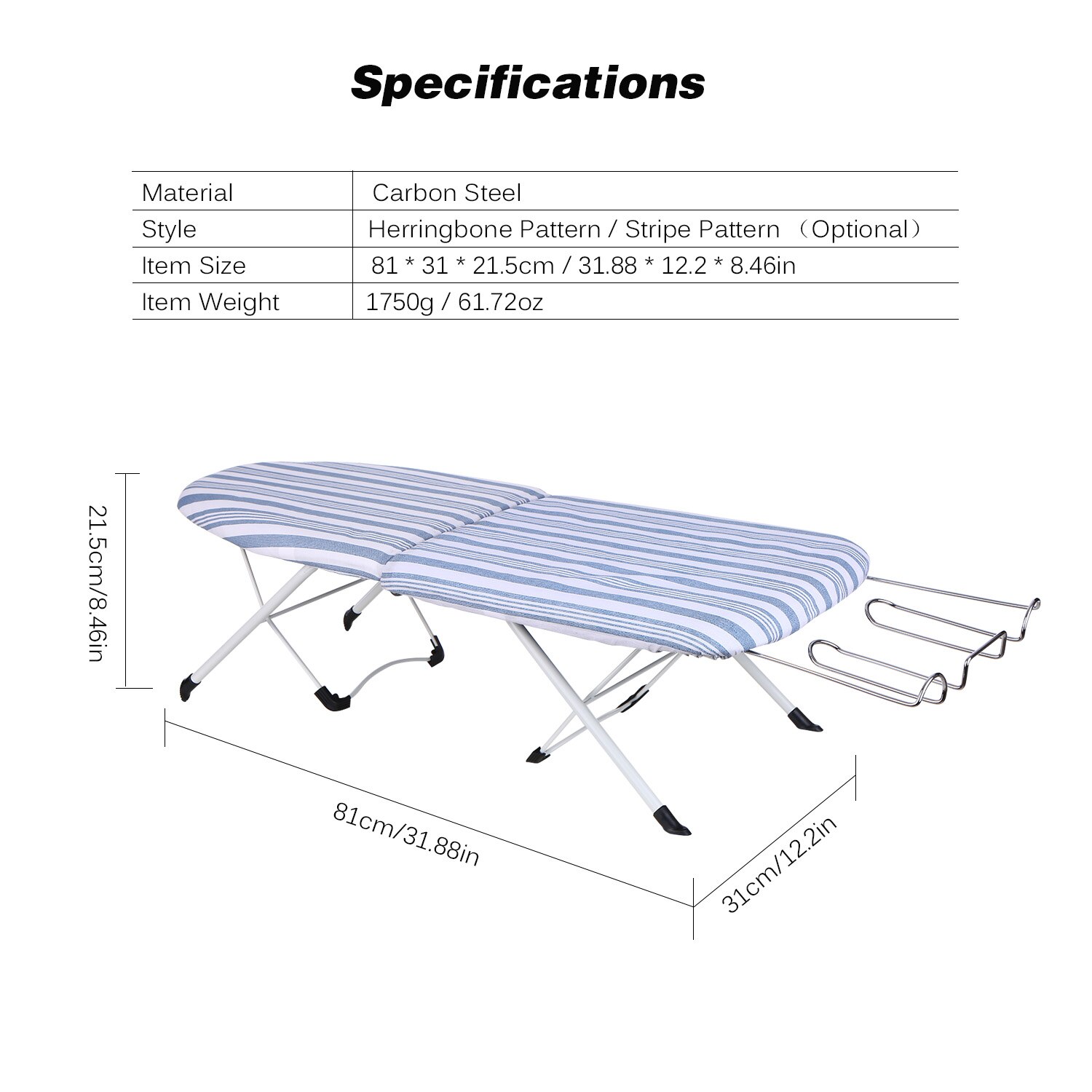 31x81cm Ironing Boards Foldable Tabletop Cloth Desk Household Protective Insulation Against Pressing Pad Board with Cotton Cover