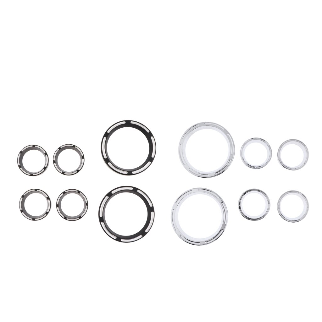 2 Sets 4" 2" Speedometer Gauge Burst Bezel Kit For Electra -Glide