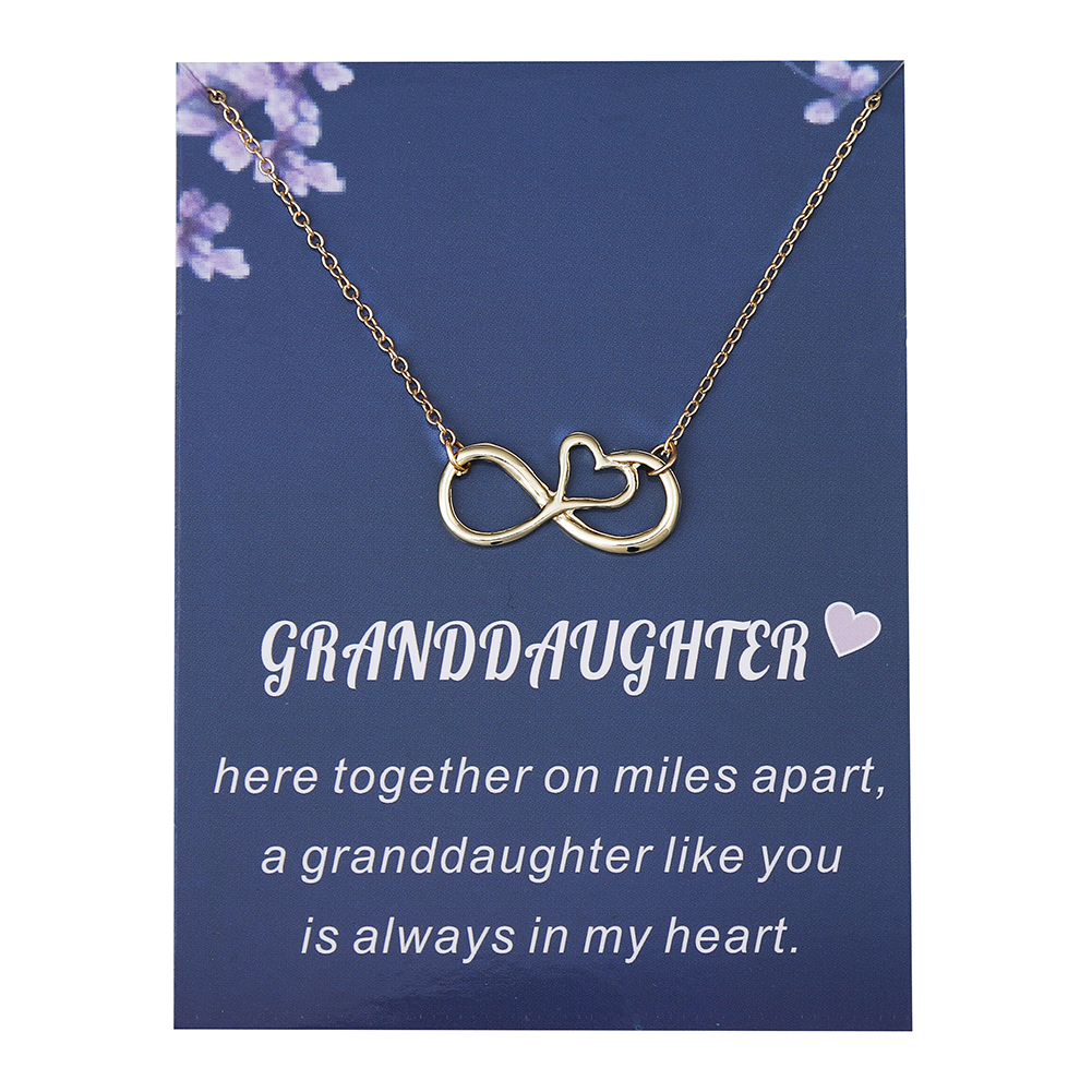Korean Necklace Jewelry Mother daughter Wife grandmother Infinite love 8 Pendant Necklace: 6324-gold