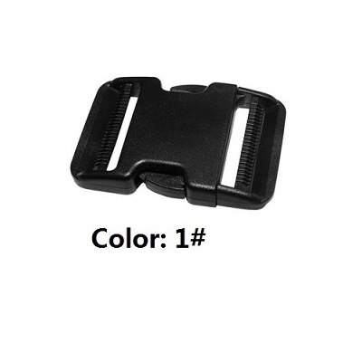 Boucle en plastique de 2 pouces (50mm) à Double réglage, clip de sangle en plastique pour bagages, boucle de ceinture plate à dégagement rapide 5: 25mm / Color 01