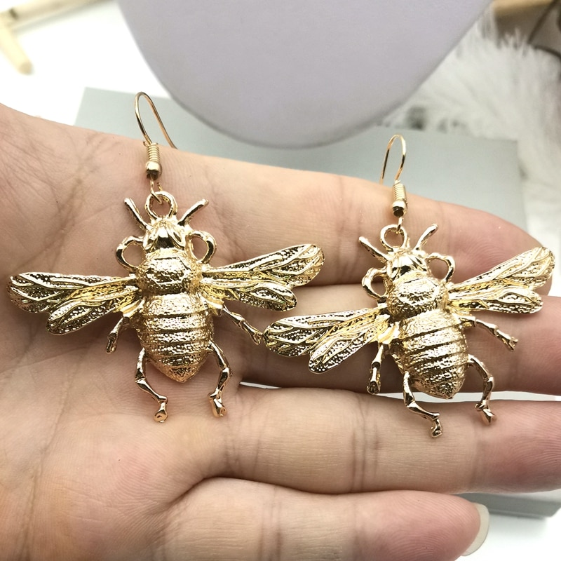 ! ! !grote bijen statement oorbel, victoriaanse bijen oorbellen in vintage stijl, hommels, bijenliefhebber, unieke oorbellen