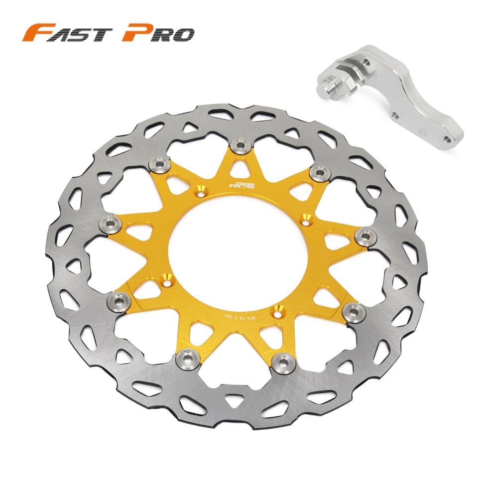 Motorcycle 320mm Front Floating Brake Disc Rotor And Bracket For SUZUKI RMZ250 2007 RMZ 450 2005 RMX 450