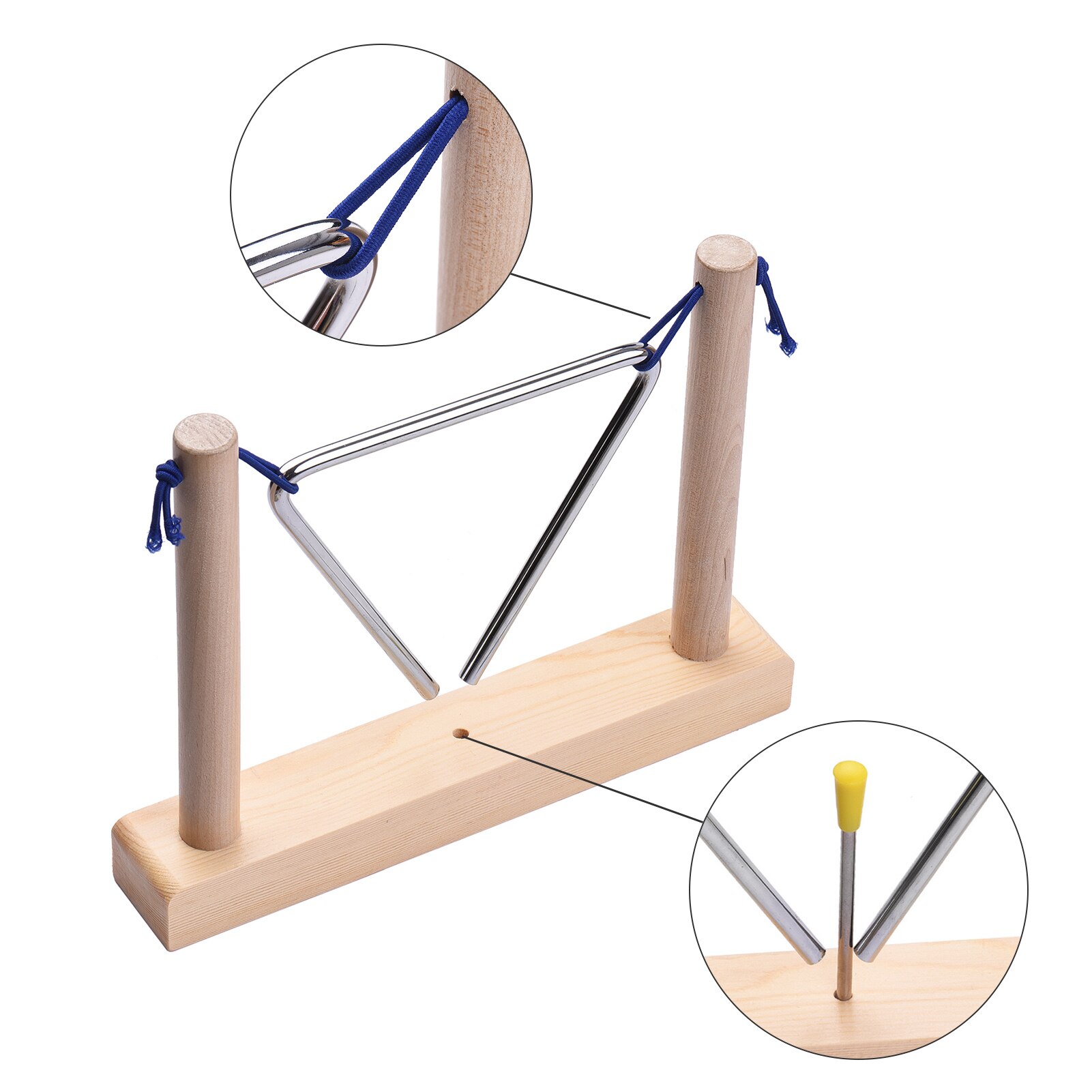 Muslady 6 Inch Driehoek Muziekinstrumenten Stevige Basis Met Vroege Educatieve Percussie-instrument Kinderen Grappig Speelgoed