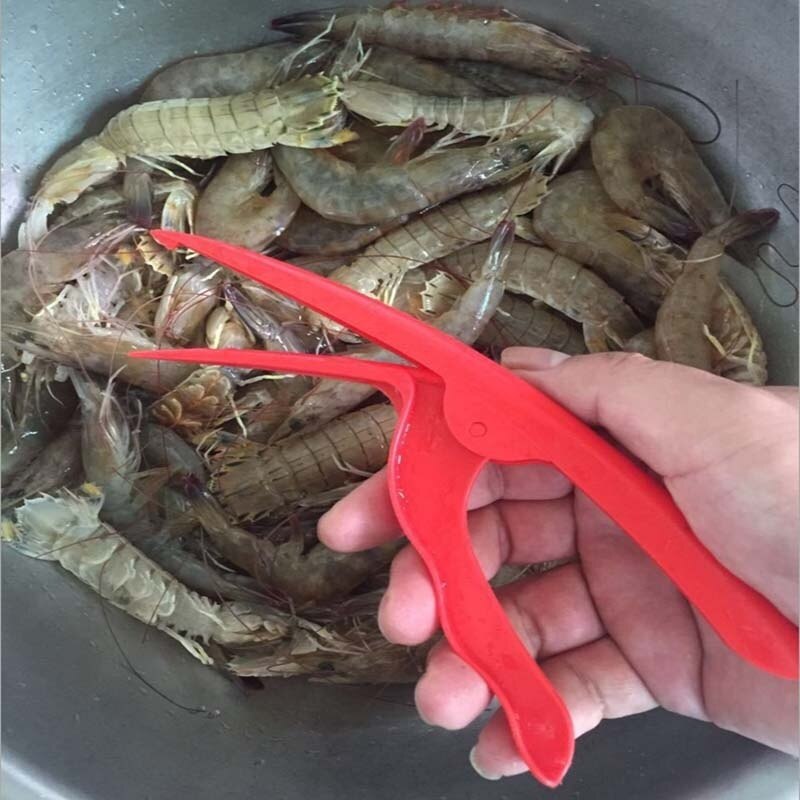1 pc gambas pelador práctico útil langostino pelador bombardeo dispositivo camarones Deveiner cáscara herramientas de cocina