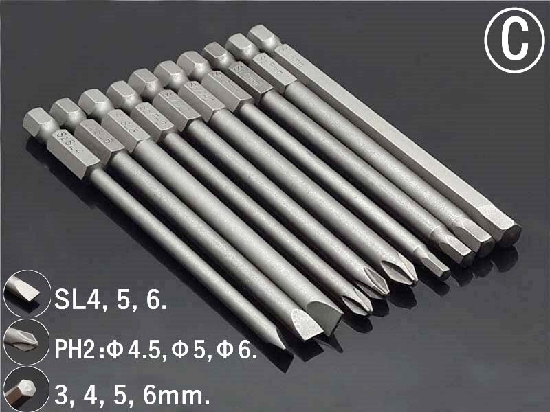 10Pcs Security Tamper Proof Magnetic Holder Screwdriver Bits Slotted Phillips Torx Hex Proof Screwdrivers Bit