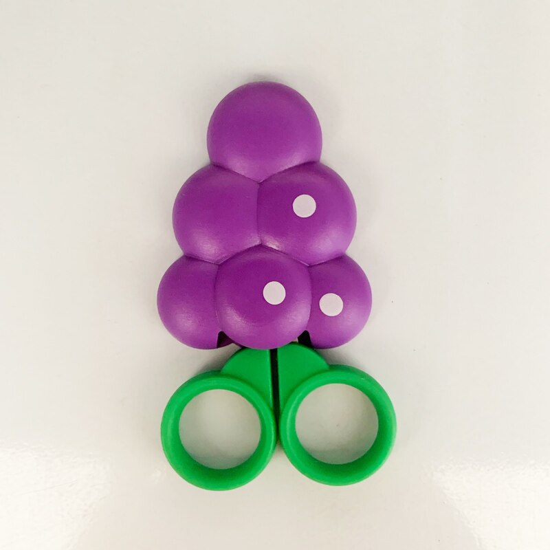 Magnetic Scissors Cute Kawaii Fruit Scissors Small Scissors With Safe Cap Scrapbook Paper Crafts DIY Home Cutting Thread Cutter: Grape