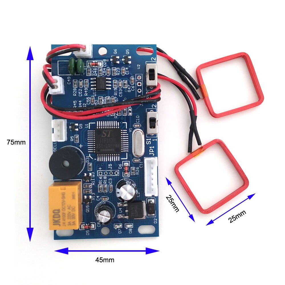 RFID Two Way Embedded Door Access Control Access Control Two Side Swipe Card With 2pcs Mother Card 10pcs Em Key Fob Min:1pcs